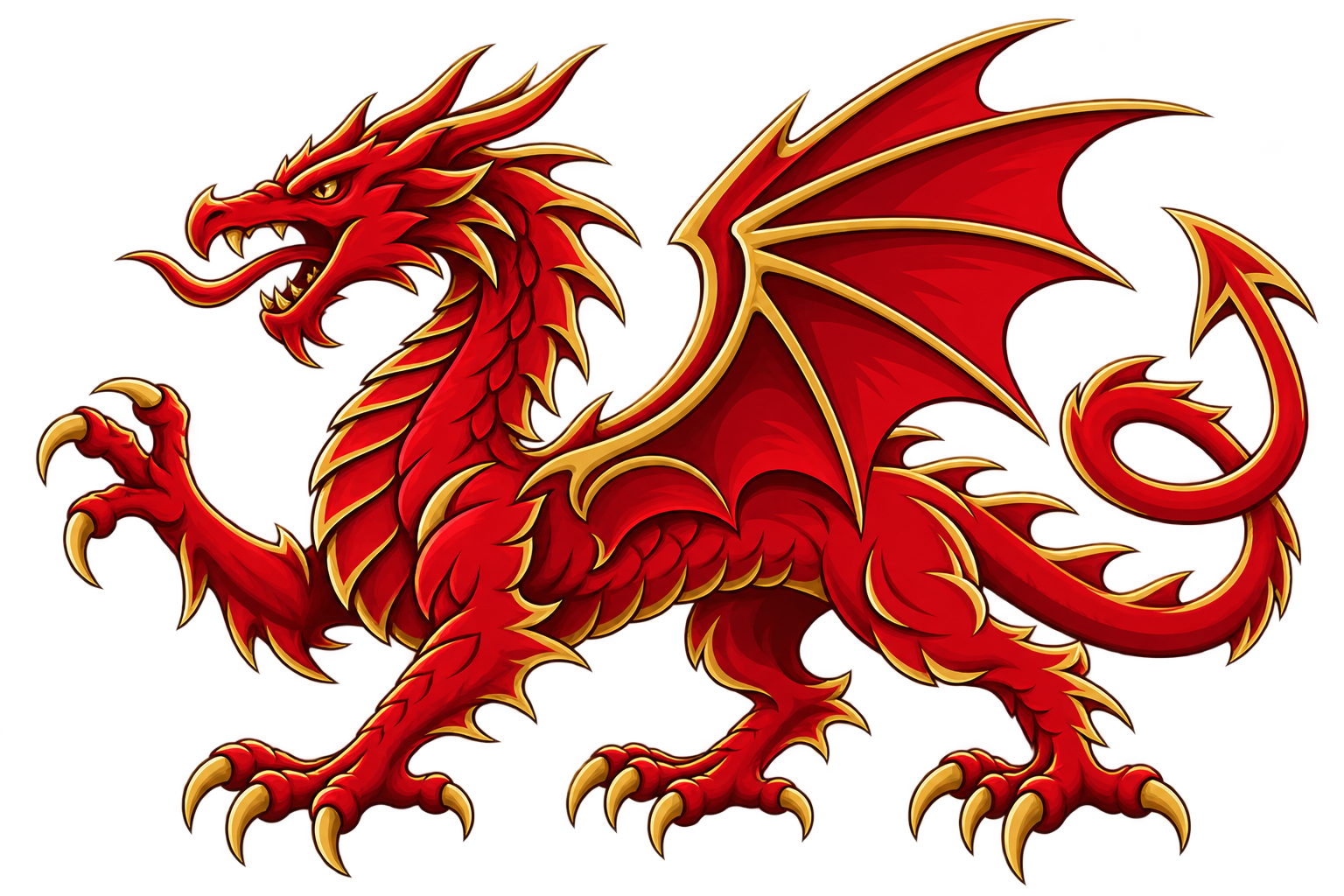 Welsh red dragon emblem